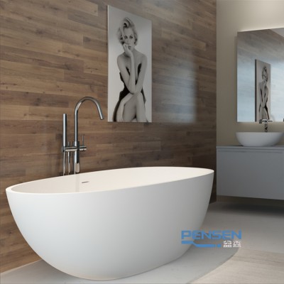 Latest products European design modern custom artificial stone bathtub